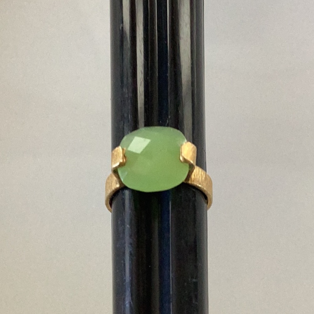 Green Chalcedony Ring - image 1